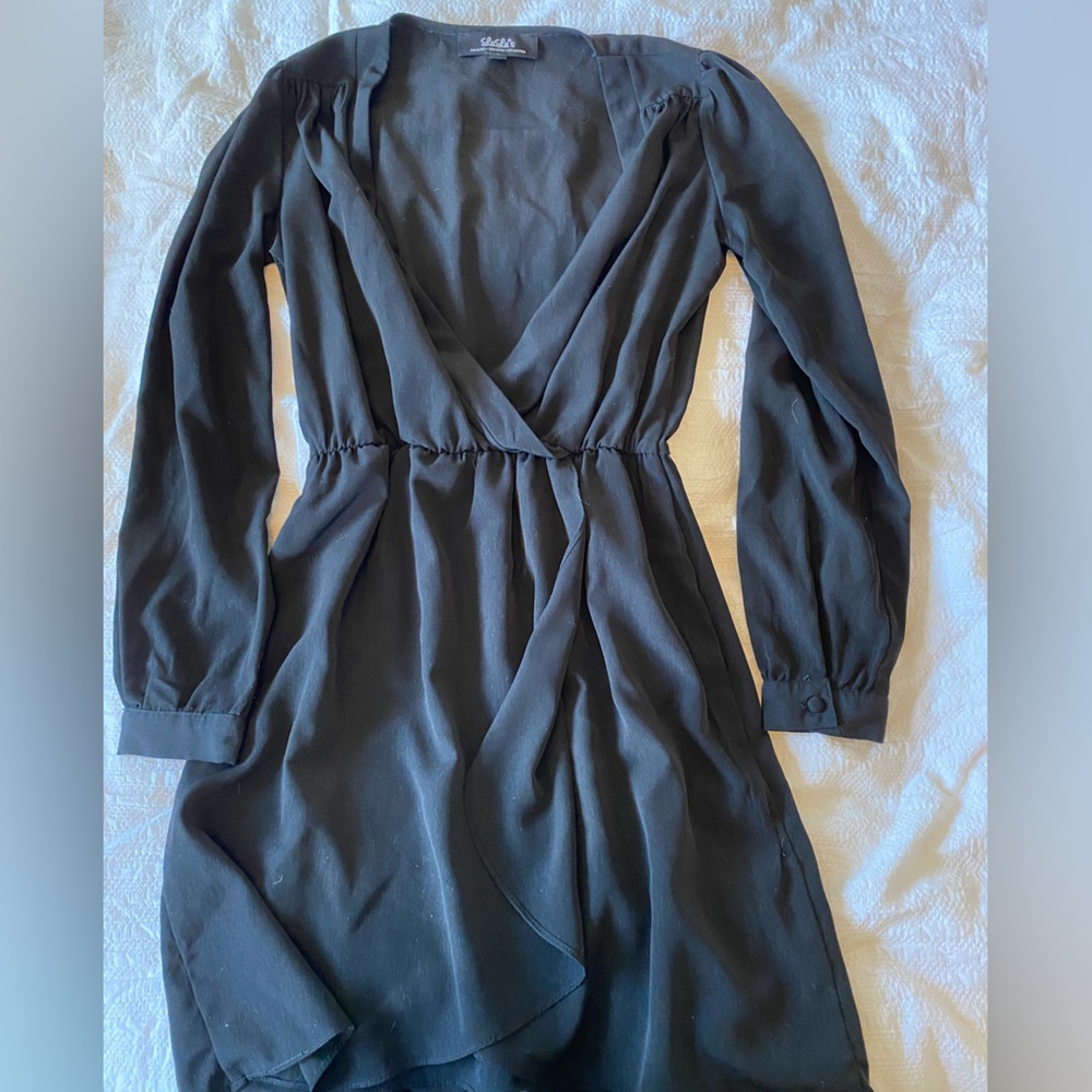 Lulu’s Womens Dainty Faux Wrap Mini Dress Small